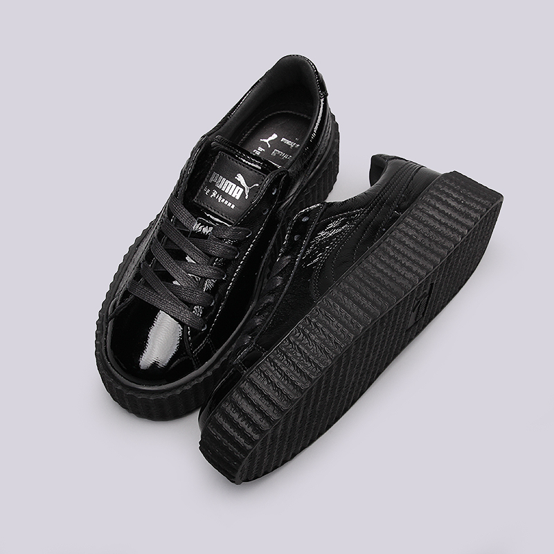 женские черные кроссовки PUMA Creeper Wrinkled Patent 36446501 - цена, описание, фото 3